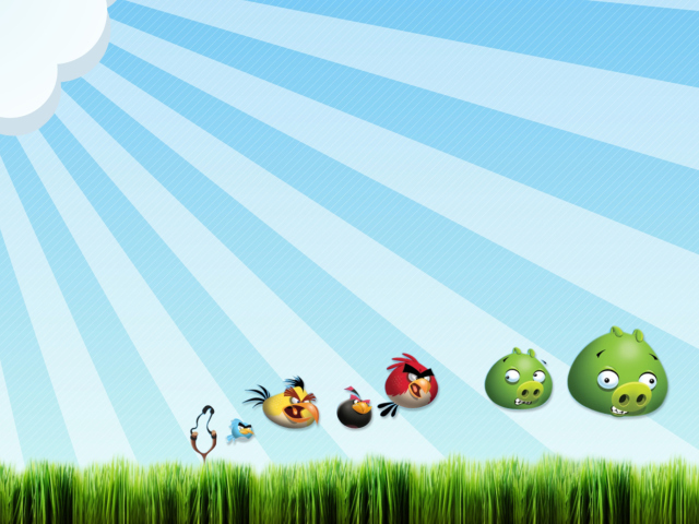 Angry Birds Bad Pigs wallpaper 640x480