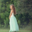 Pretty Child In Long Blue Skirt screenshot #1 128x128