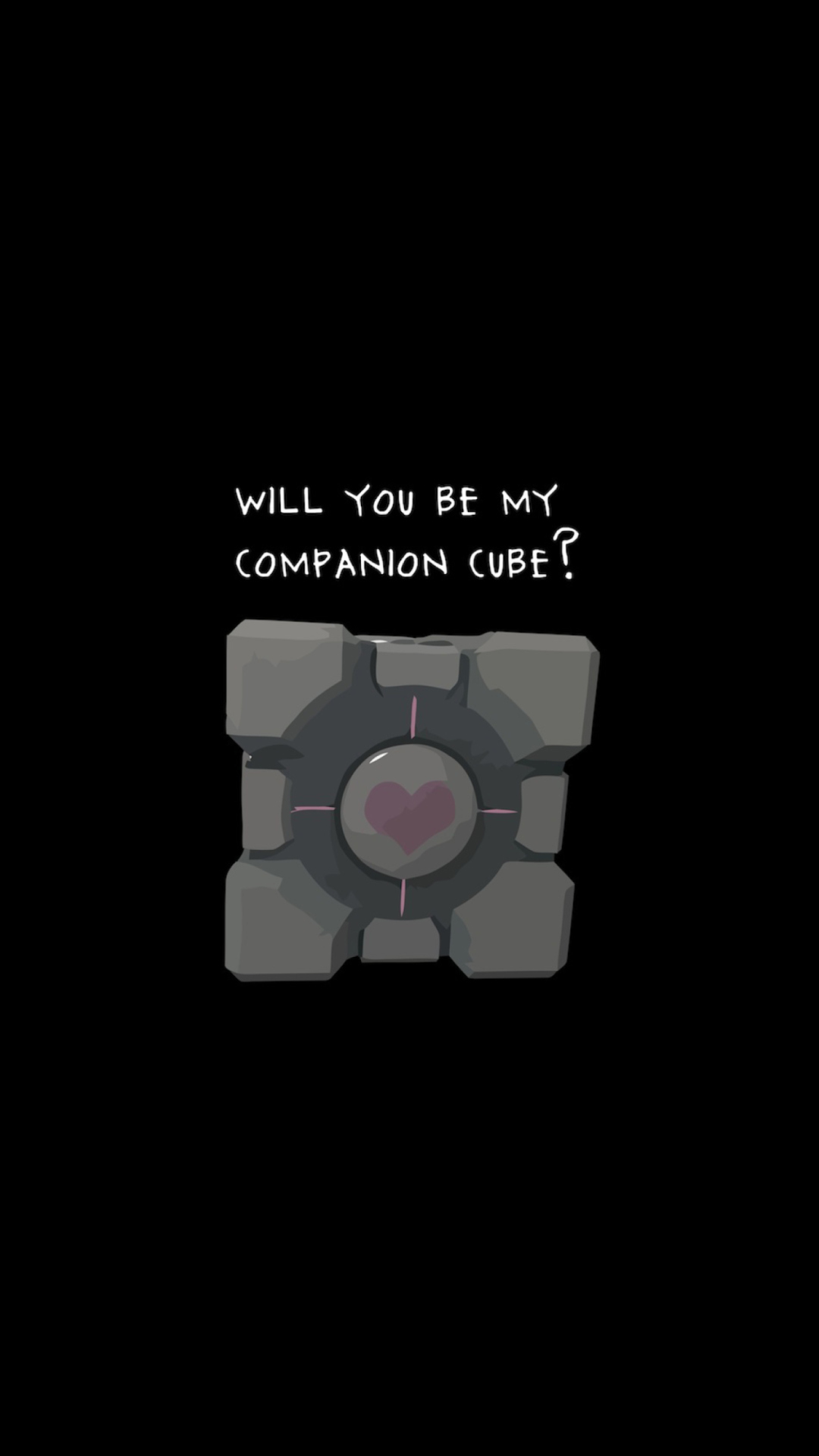 Fondo de pantalla Companion Cube 1080x1920