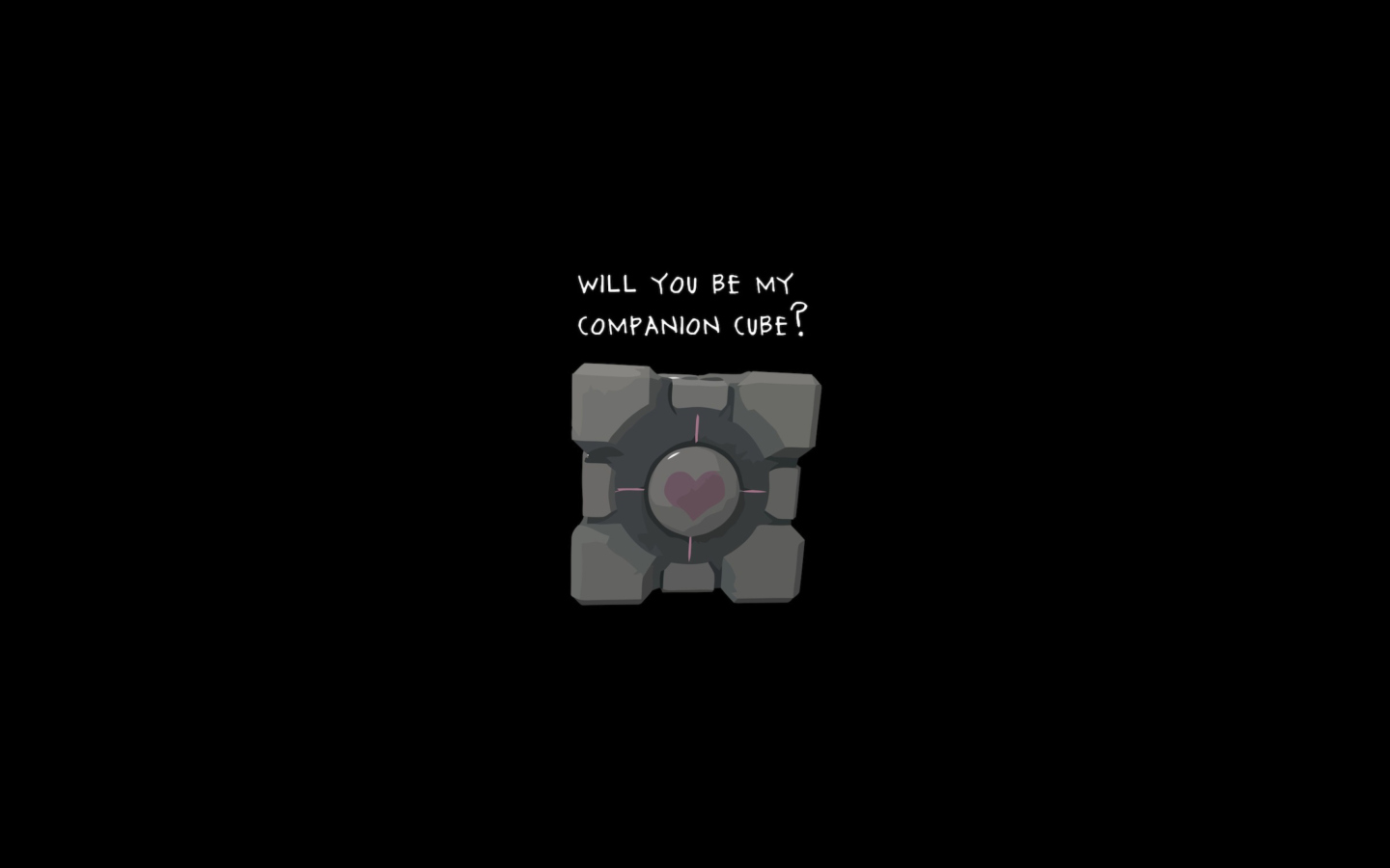 Das Companion Cube Wallpaper 1440x900