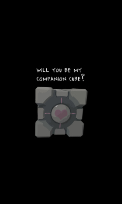 Das Companion Cube Wallpaper 240x400