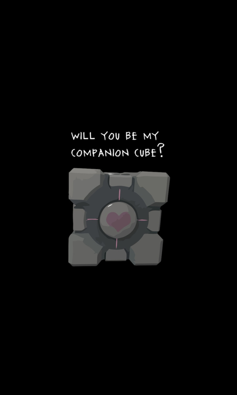 Sfondi Companion Cube 768x1280