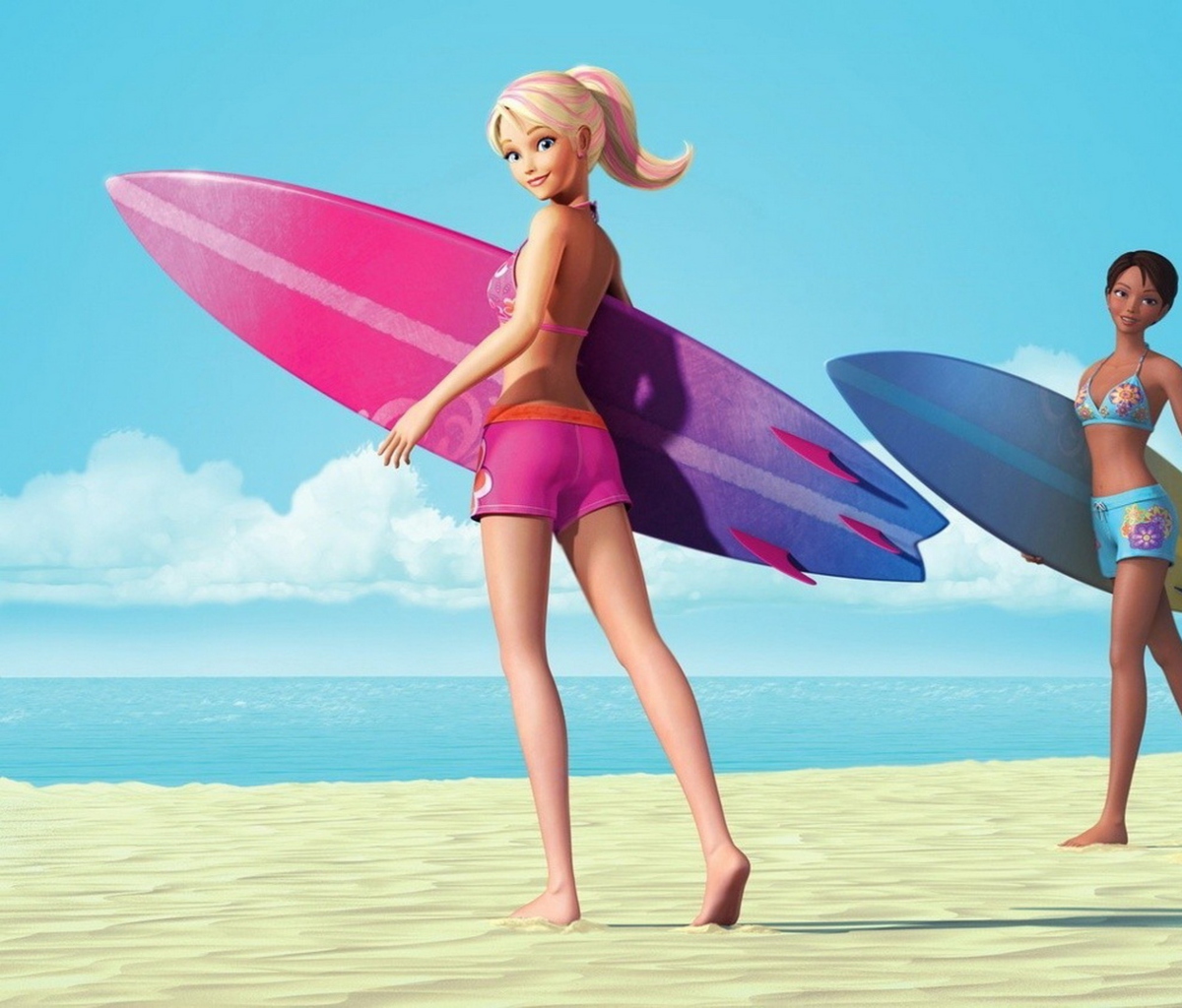 Обои Barbie Surfing 1200x1024