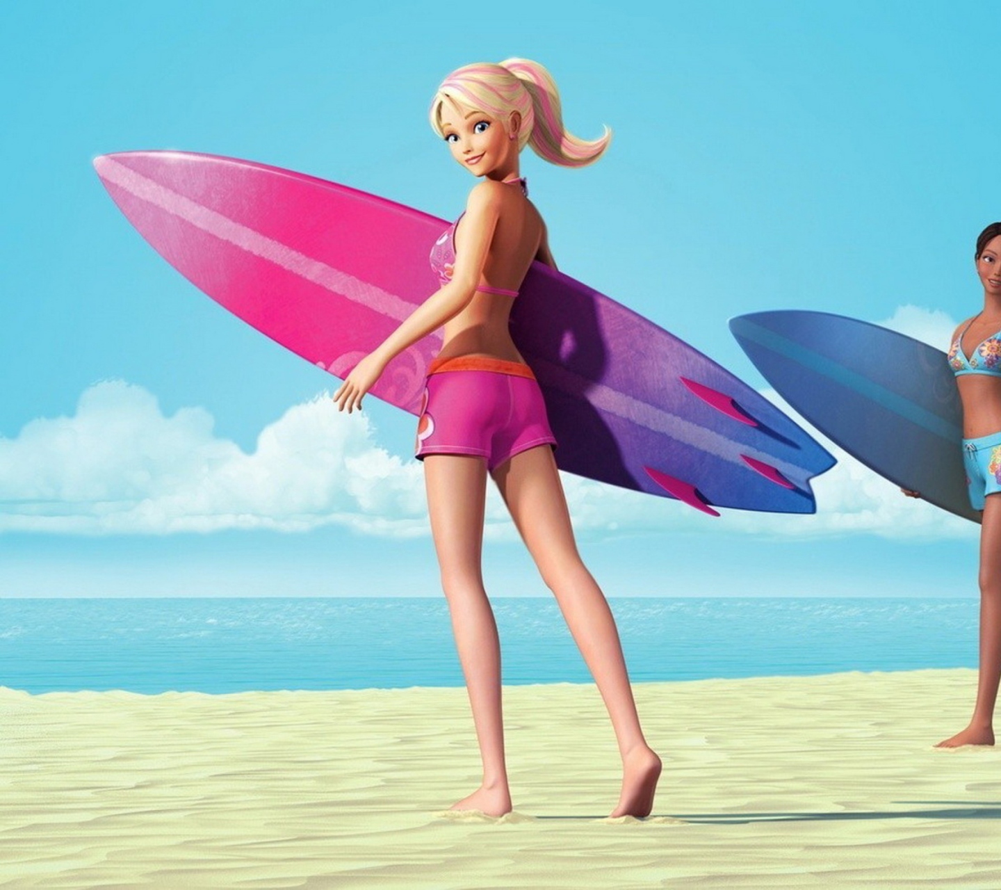Das Barbie Surfing Wallpaper 1440x1280