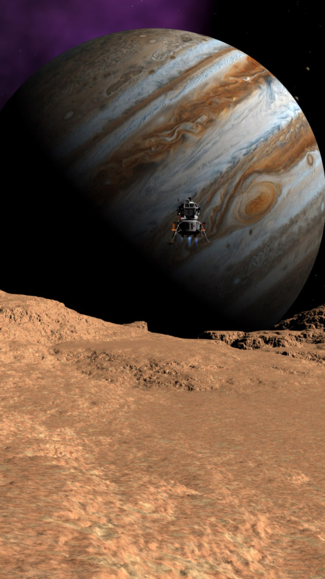 Fondo de pantalla Callisto moon of Jupiter 1080x1920