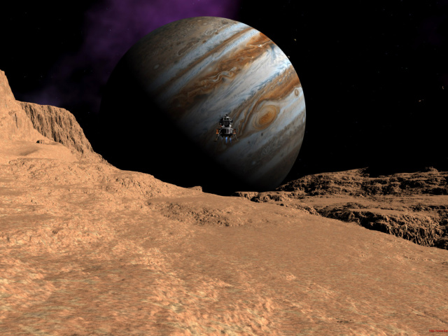 Das Callisto moon of Jupiter Wallpaper 640x480