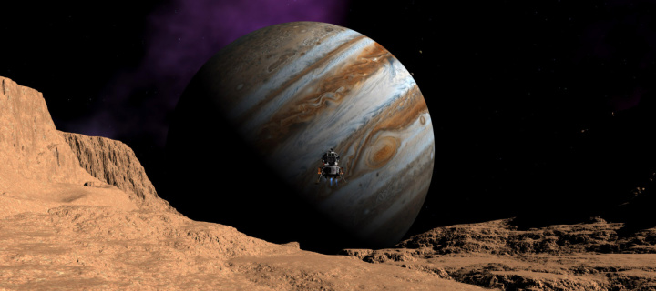 Fondo de pantalla Callisto moon of Jupiter 720x320