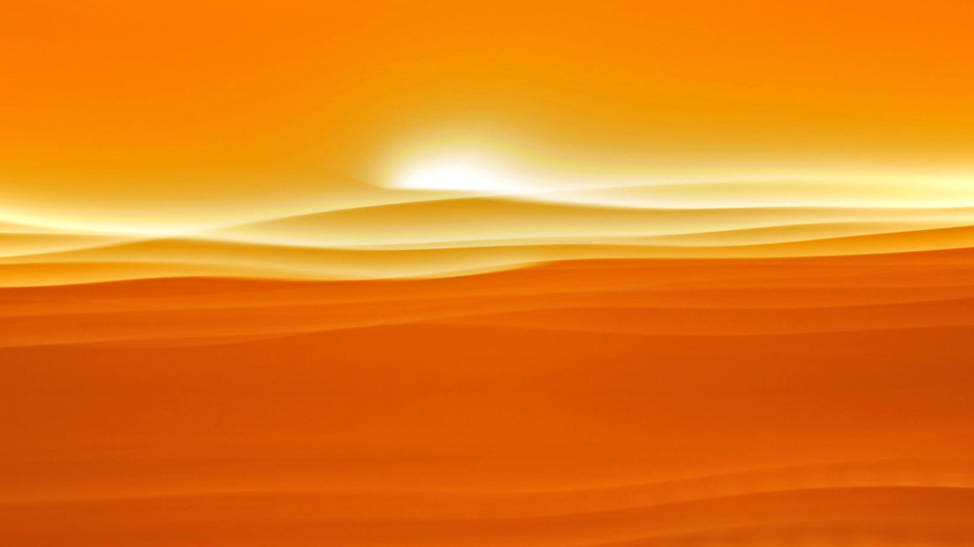 Das Orange Sky and Desert Wallpaper 1366x768