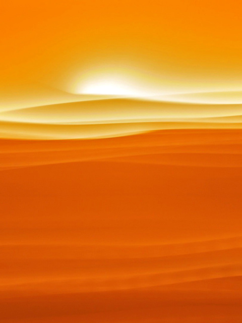 Das Orange Sky and Desert Wallpaper 480x640