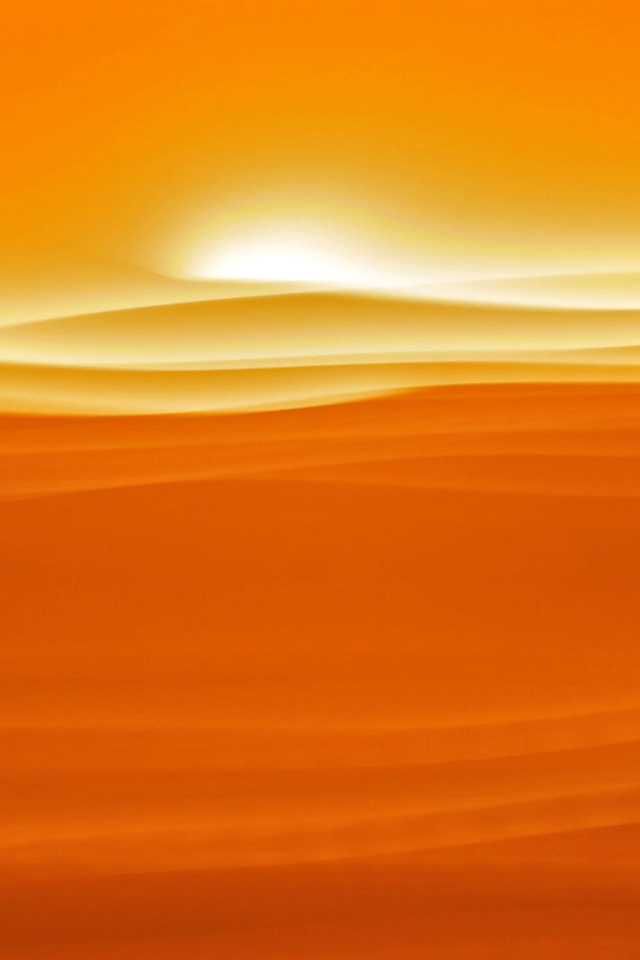 Das Orange Sky and Desert Wallpaper 640x960