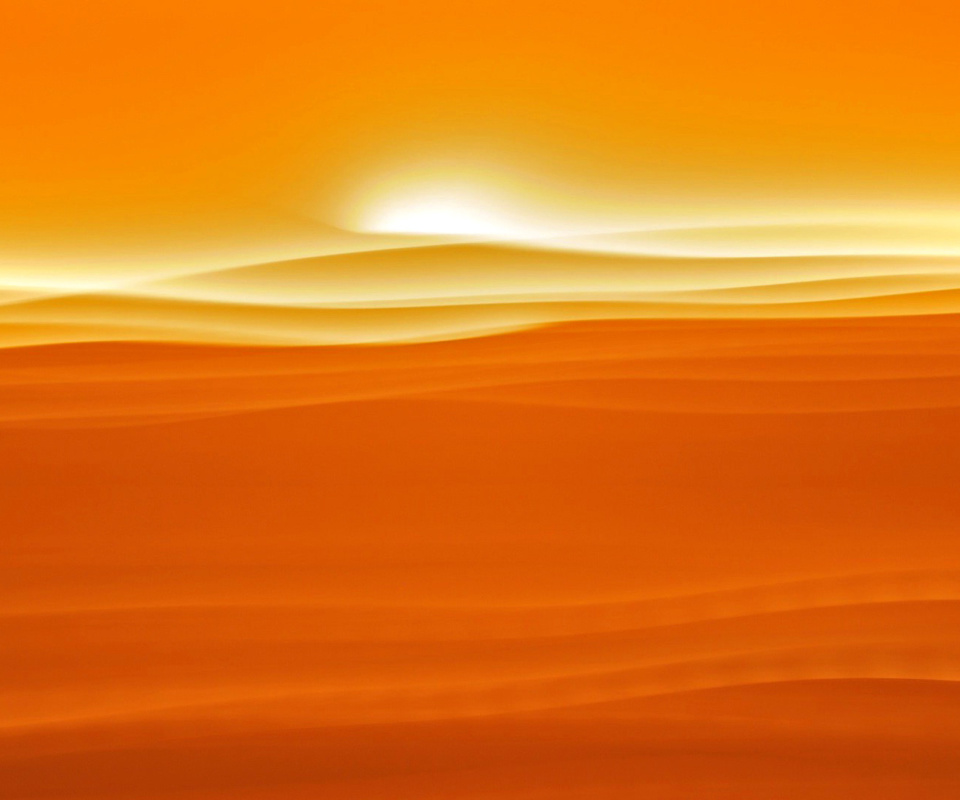 Das Orange Sky and Desert Wallpaper 960x800