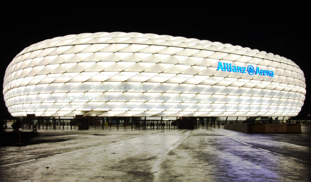 Allianz Arena is stadium in Munich wallpaper 1024x600