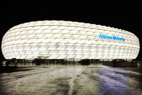 Allianz Arena is stadium in Munich wallpaper 480x320