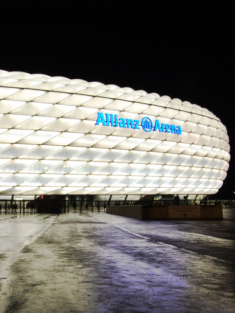 Sfondi Allianz Arena is stadium in Munich 480x640