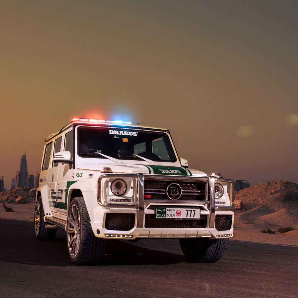 Fondo de pantalla Mercedes Benz G Brabus Police 1024x1024