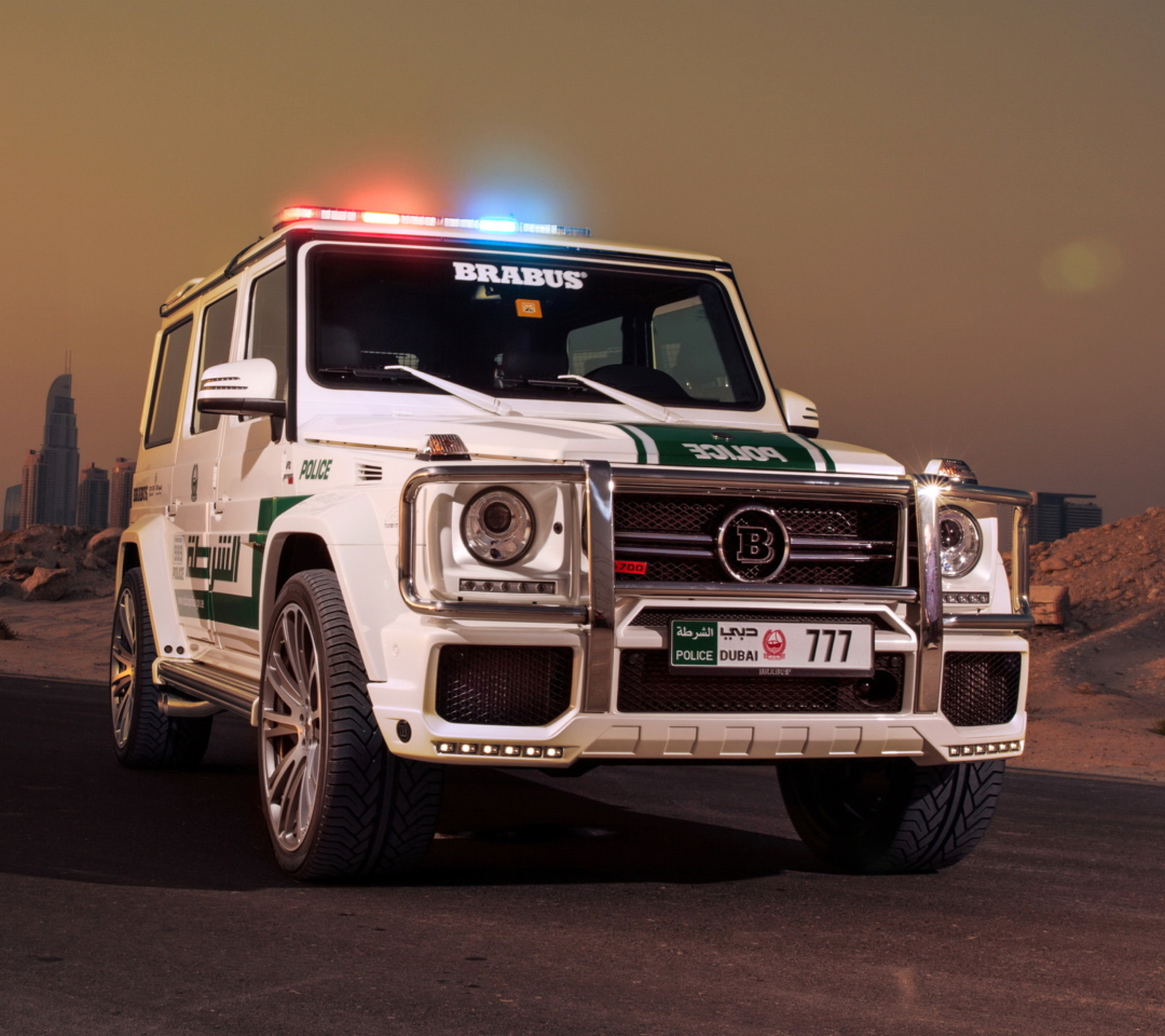 Fondo de pantalla Mercedes Benz G Brabus Police 1080x960