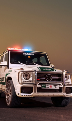 Das Mercedes Benz G Brabus Police Wallpaper 240x400