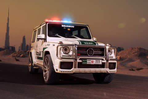 Fondo de pantalla Mercedes Benz G Brabus Police 480x320
