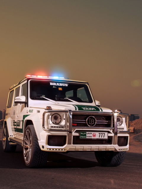 Mercedes Benz G Brabus Police screenshot #1 480x640