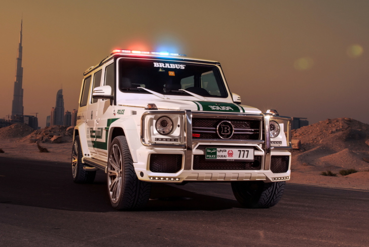 Fondo de pantalla Mercedes Benz G Brabus Police