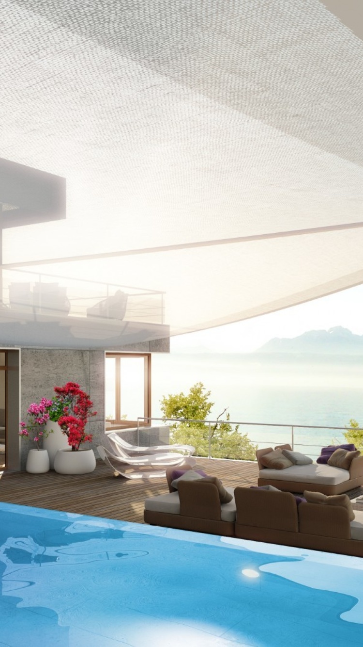 Fondo de pantalla Luxury Villa with Terrace in Barbara Beach, Curacao 750x1334