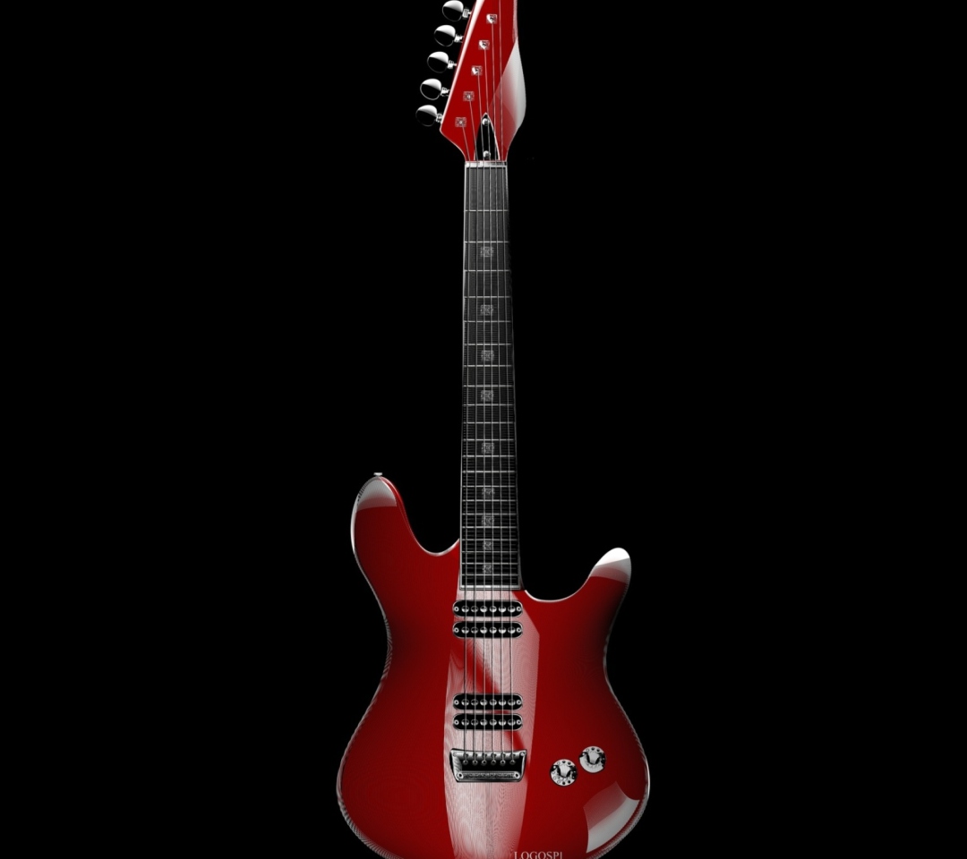 Das Red Guitar Wallpaper 1080x960