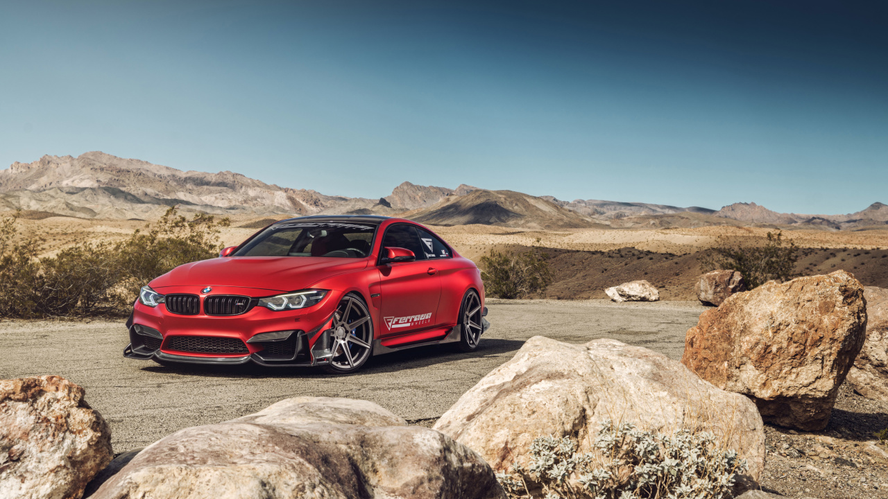 Das BMW M4 Red Wallpaper 1280x720