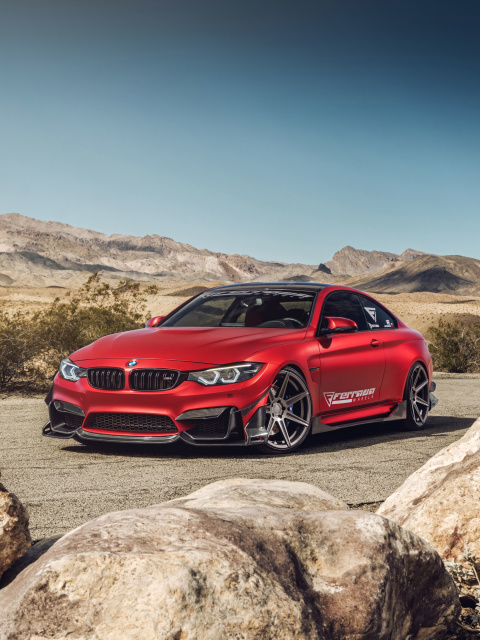 Fondo de pantalla BMW M4 Red 480x640