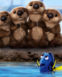 Screenshot №1 pro téma Finding Dory 3D Film with Beavers 128x160