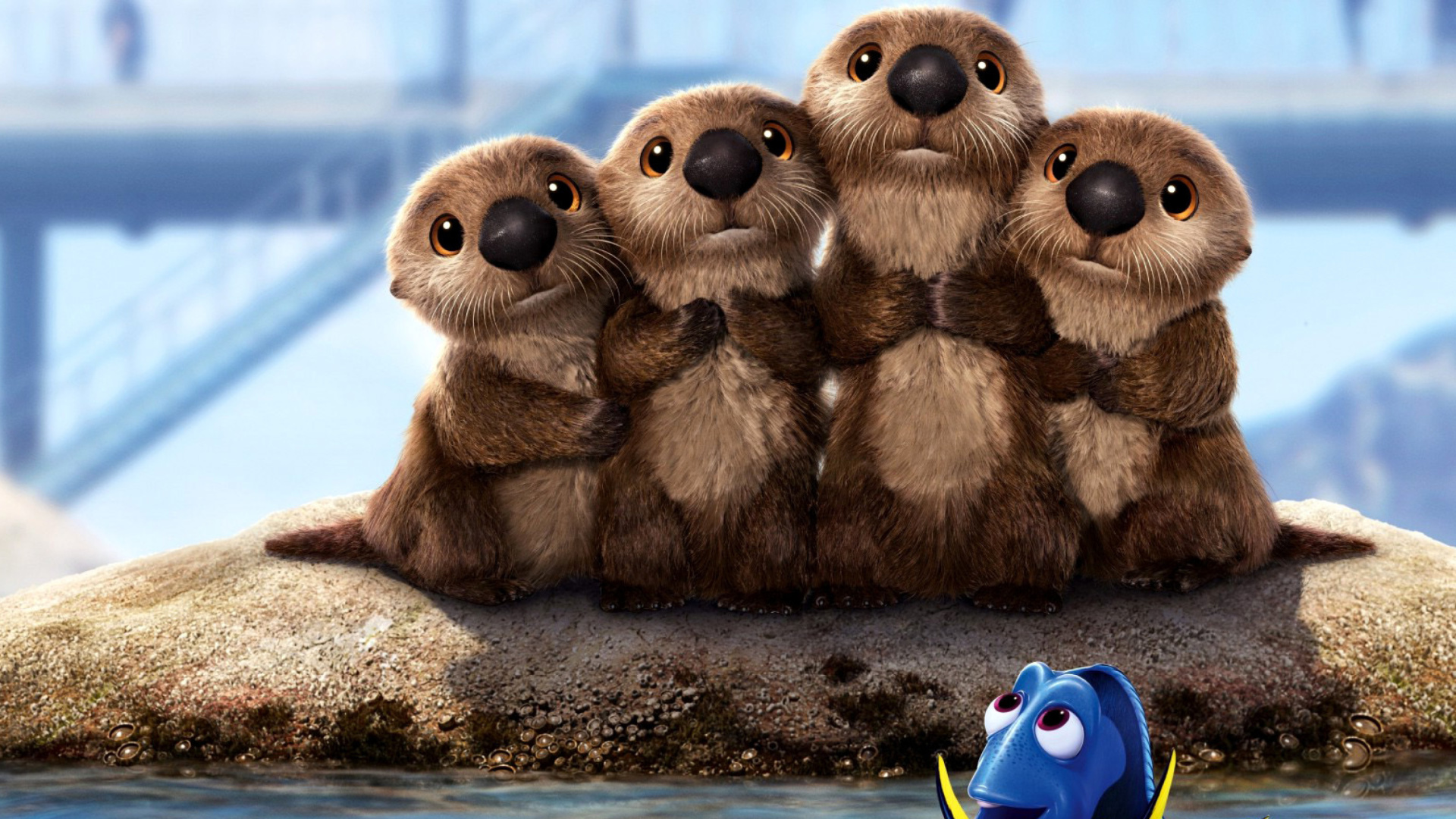 Screenshot №1 pro téma Finding Dory 3D Film with Beavers 1920x1080