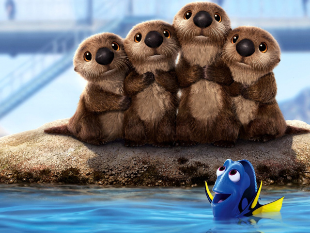 Finding Dory 3D Film with Beavers wallpaper 640x480