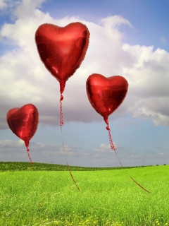 Screenshot №1 pro téma Love Balloons 240x320