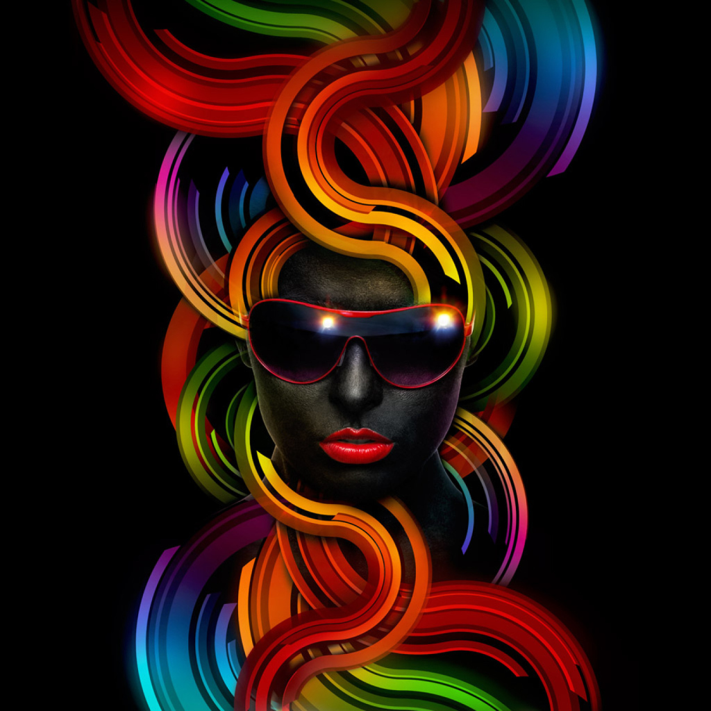 Colorful Face wallpaper 1024x1024