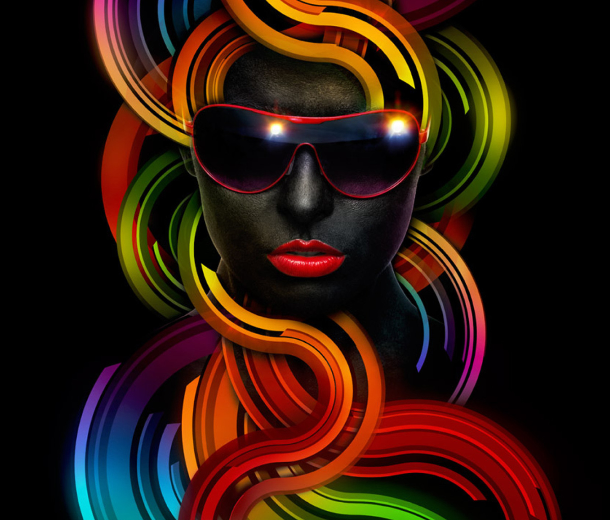 Colorful Face wallpaper 1200x1024
