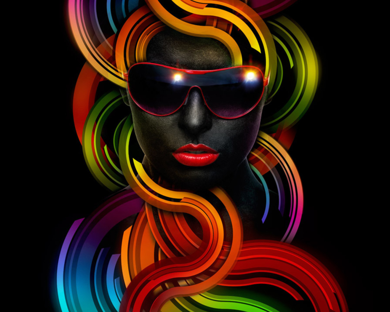 Colorful Face wallpaper 1280x1024