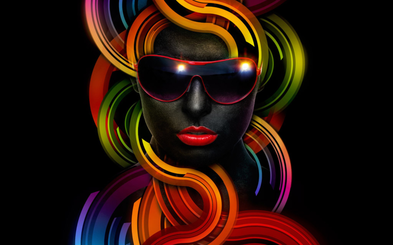 Colorful Face wallpaper 1280x800