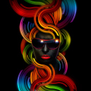 Colorful Face wallpaper 128x128