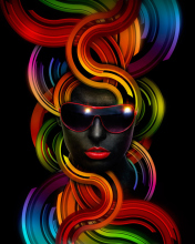 Colorful Face wallpaper 176x220