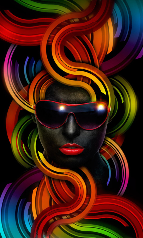 Das Colorful Face Wallpaper 480x800