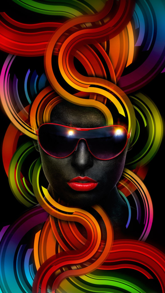Das Colorful Face Wallpaper 640x1136