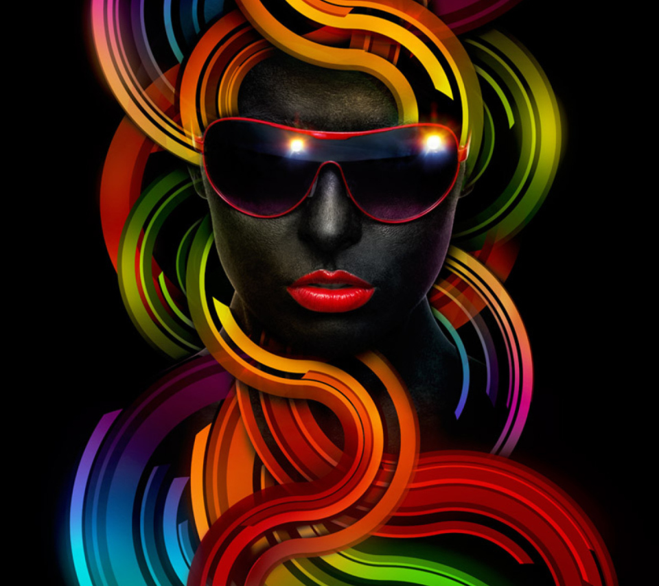 Das Colorful Face Wallpaper 960x854
