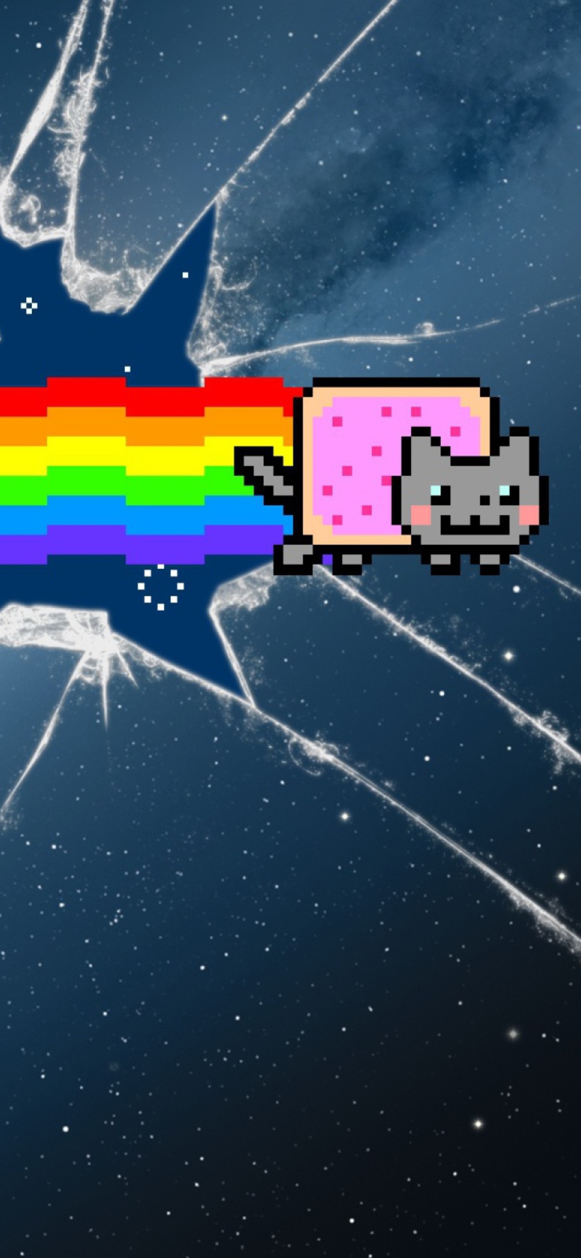 Screenshot №1 pro téma Mountain Lion Nyan Cat 1170x2532