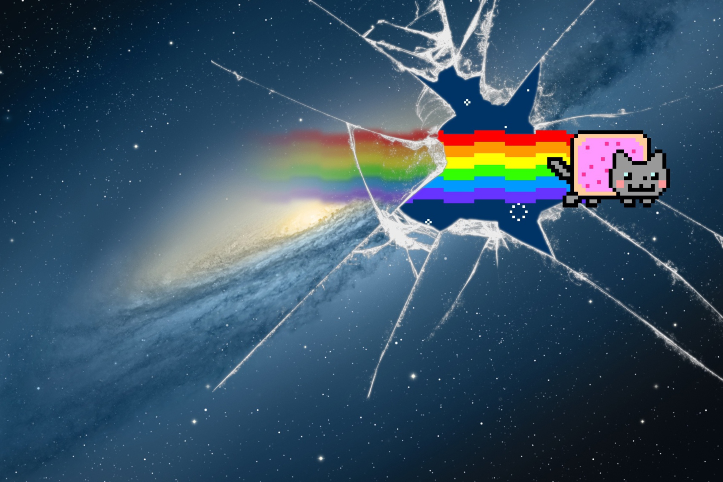 Sfondi Mountain Lion Nyan Cat 2880x1920