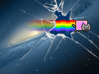 Screenshot №1 pro téma Mountain Lion Nyan Cat 320x240