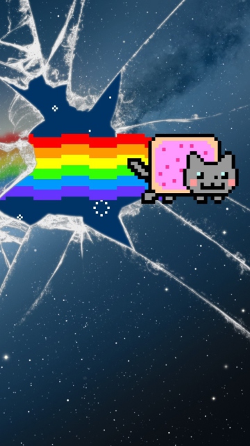 Fondo de pantalla Mountain Lion Nyan Cat 360x640