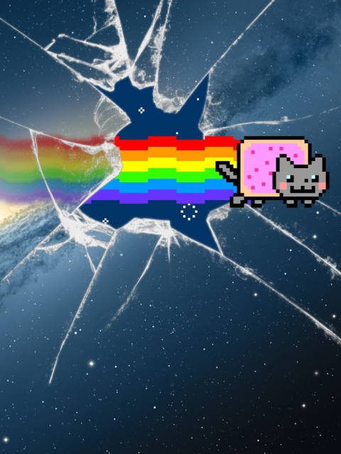 Screenshot №1 pro téma Mountain Lion Nyan Cat 480x640