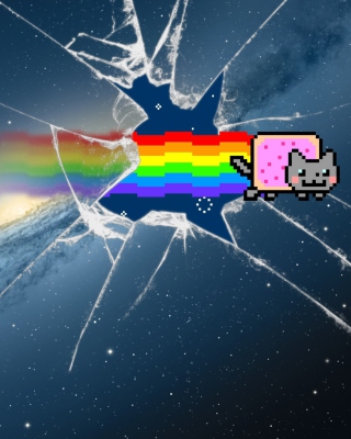 Mountain Lion Nyan Cat - Obrázkek zdarma pro Nokia Asha 309