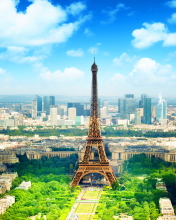 Das Paris In Summer Wallpaper 176x220