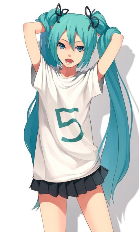 Hatsune Miku Vocaloid wallpaper 480x800