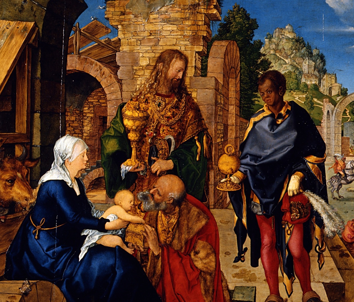 Sfondi Albrecht Durer Adoration of the Magi 1200x1024